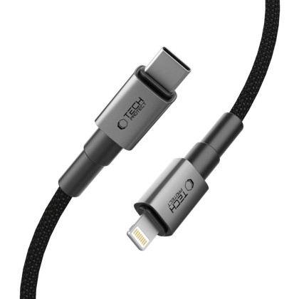 Кабел за зареждане USB-C/Lightning 27W /3A 100см от Tech- Protect  Ultraboost DNA- Iron Grey