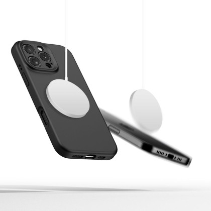 Силиконов кейс с MagSafe за iPhone 16 Pro Max от Tech-Protect Liquid Silicone - Черен