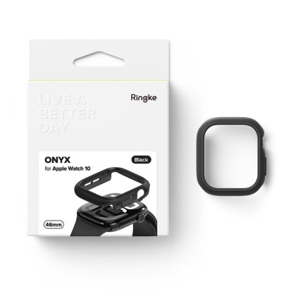 Хибриден кейс за Apple Watch 10 (46mm) от Ringke Onyx - Черен