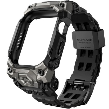 Удароустойчив кейс с каишка за Apple Watch 10 (46 mm) от Supcase Unicorn Beetle Ore - Черен