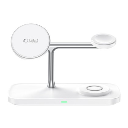 Зарядна станция 3в1 15W за iOS и Android устройства от Tech Protect A45 - Черна