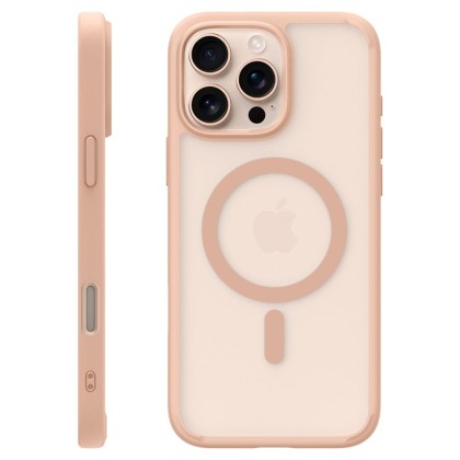 Удароустойчив, твърд кейс с MagSafe за iPhone 16 Pro от Spigen Ultra Hybrid T -  Frost Rose Titanium