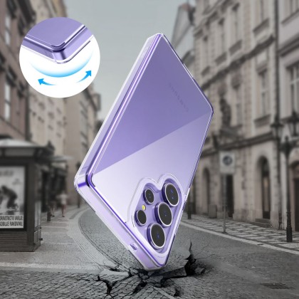Хибриден кейс за Samsung Galaxy S25 Ultra от Tech-Protect Flexair Hybrid - Прозрачен