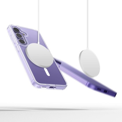 Хибриден кейс с MagSafe за Samsung Galaxy S25 Plus от Tech-Protect Flexair Hybrid - Прозрачен