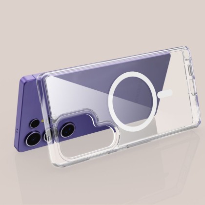 Хибриден кейс с MagSafe за Samsung Galaxy S25 Ultra от Tech-Protect Flexair Hybrid - Прозрачен