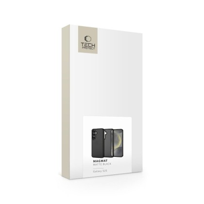 Твърд кейс за Samsung Galaxy S25 от Tech-Protect MagMat - Matte Black