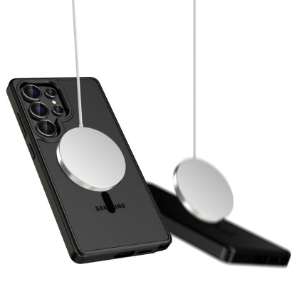 Твърд кейс с MagSafe пръстен за Samsung Galaxy S25 Ultra от Tech-Protect MagMat - Черен мат