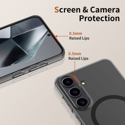 Тънък кейс с MagSafe за Samsung Galaxy S25 от Tech-Protect MagSlim - Matte Black
