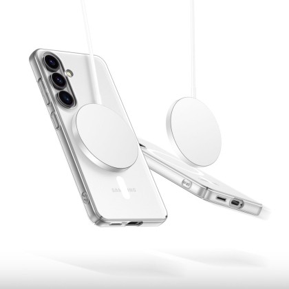 Тънък кейс с MagSafe за Samsung Galaxy S25 от Tech-Protect MagSlim - Matte Ice