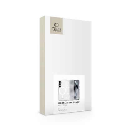 Тънък кейс с MagSafe за Samsung Galaxy S25 от Tech-Protect MagSlim - Matte Ice