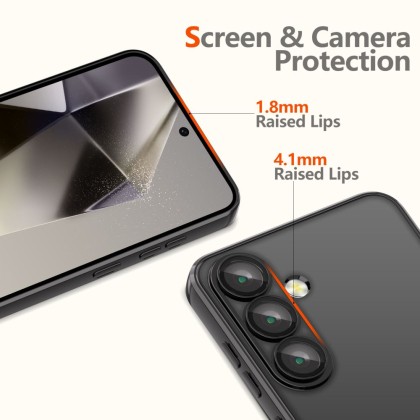 Твърд кейс с MagSafe и протектор за камерата на Samsung Galaxy S25 от Tech-Protect MagFlex - Shiny Black