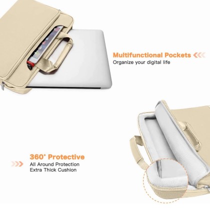 Чанта за лаптоп 13-14 инча от Tech-Protect Pocket Bag Laptop - Desert Beige