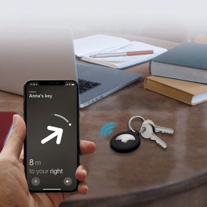 2x ключодържател за Apple Airtag от Tech Protect Rough - Черен
