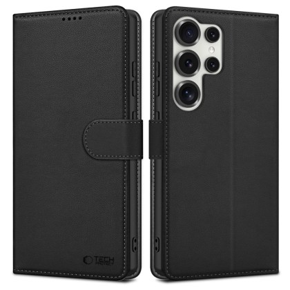 Кожен тефтер за Samsung Galaxy S25 Ultra от Tech-Protect Wallet - Черен
