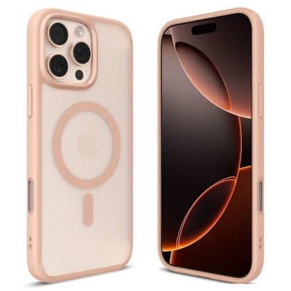 Удароустойчив, твърд кейс с MagSafe за iPhone 16 Pro Max от Spigen Ultra Hybrid T - Frost Rose Titanium