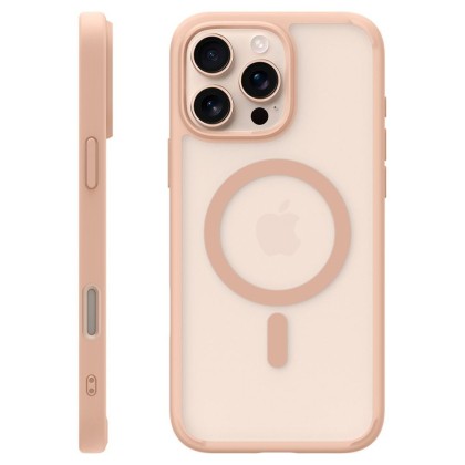 Удароустойчив, твърд кейс с MagSafe за iPhone 16 Pro Max от Spigen Ultra Hybrid T - Frost Rose Titanium