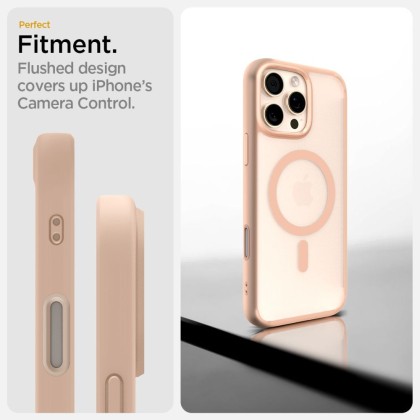 Удароустойчив, твърд кейс с MagSafe за iPhone 16 Pro Max от Spigen Ultra Hybrid T - Frost Rose Titanium