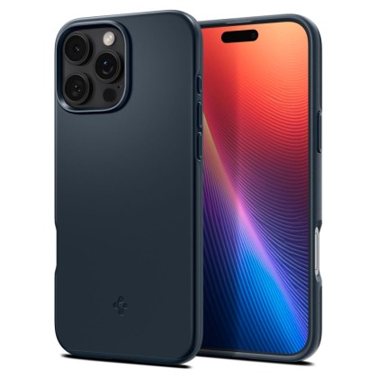 Тънък кейс с MagSafe за iPhone 16 Pro от Spigen Thin Fit Mag - Metal Slate