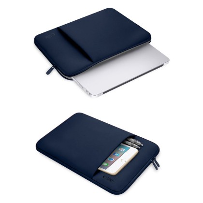 Мек калъф за лаптоп 13" инча от Tech-Protect Neopren - Navy Blue