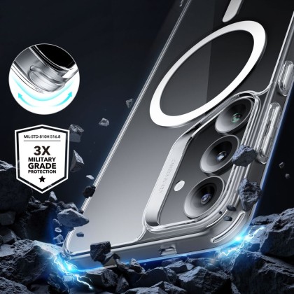 Силиконов кейс с MagSafe за Samsung Galaxy S25 Plus от ESR Classic Hybrid Halolock - Clear
