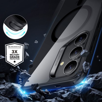 Силиконов кейс с MagSafe за Samsung Galaxy S25 Plus  от ESR Classic Hybrid Halolock - Clear / Black