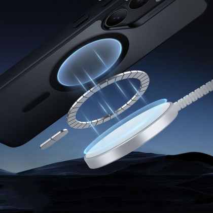 Силиконов кейс с MagSafe за Samsung Galaxy S25 Plus от ESR Classic Hybrid Halolock - Frosted Black