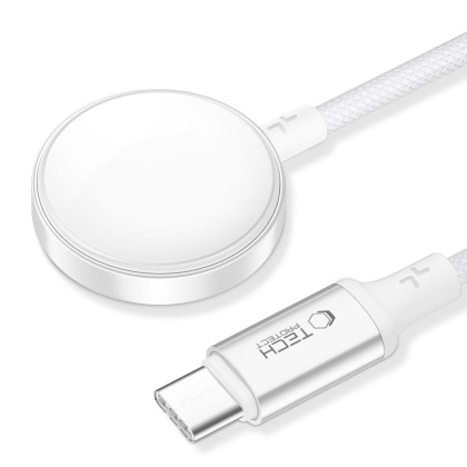 Безжично зарядно за Apple Watch с USB-C 100см. от Tech-Protect UltraBoost MC02 - Бяло