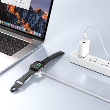 Безжично зарядно за Apple Watch с USB-C 100см. от Tech-Protect UltraBoost MC02 - Бяло