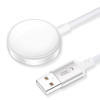 Безжично зарядно за Apple Watch с USB-A 100см. от Tech-Protect UltraBoost MC02 - Бяло