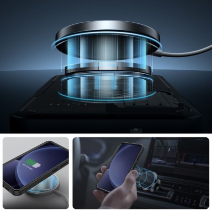 360 градусов калъф с MagSafe за Samsung Galaxy S25 Plus от Tech-Protect Kevlar - Black