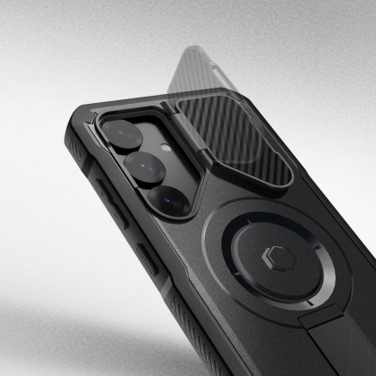360 градусов калъф с MagSafe за Samsung Galaxy S25 Plus от Tech-Protect Kevlar - Black