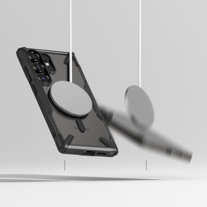 Удароустойчив кейс с MagSafe за Samsung Galaxy S25 Ultra от Ringke Fusion X - Черен