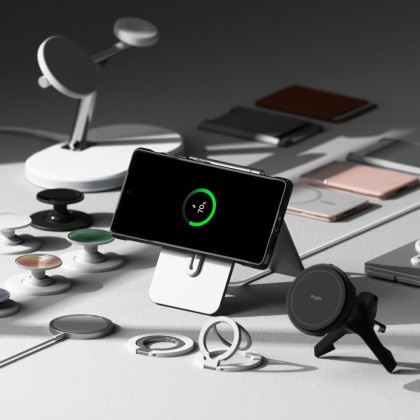 Удароустойчив кейс с MagSafe за Samsung Galaxy S25 Ultra от Ringke Fusion X - Черен
