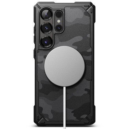 Удароустойчив, силиконов кейс с MagSafe за Samsung Galaxy S25 Ultra от Ringke Rugged Gear - Камуфлажен