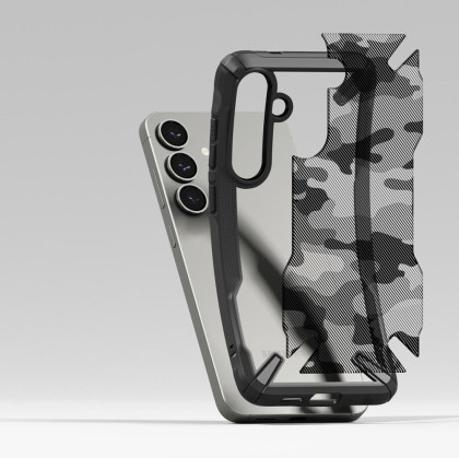 Удароустойчив кейс за Samsung Galaxy S25 Plus от Ringke Fusion X - Camo Black