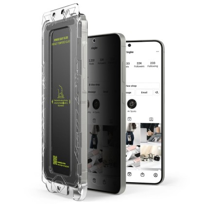 2 х Стъклен протектор със затъмняване на дисплей за Samsung Galaxy S25 Plus от Ringke Easy Slide 2-Pack - Privacy