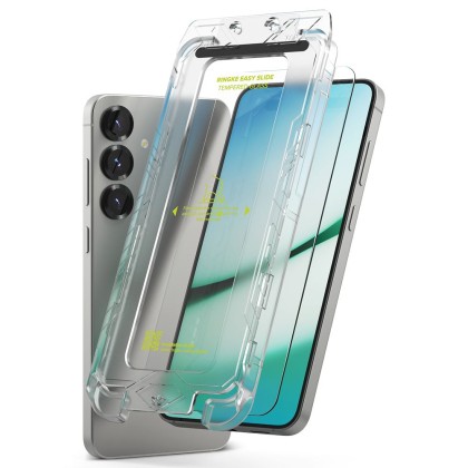 2 х Стъклен протектор за дисплей на Samsung Galaxy S25 от Ringke Easy Slide 2-Pack - Прозрачен
