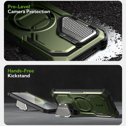 360 градусов кейс с MagSafe за Samsung Galaxy S25 от Supcase IBLSN ArmorBox Mag - Guldan