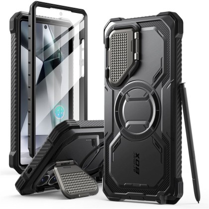 360 градусов кейс с MagSafe за Samsung Galaxy S25 Ultra от Supcase IBLSN ArmorBox Mag - Black