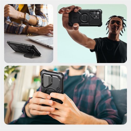 360 градусов кейс с MagSafe за Samsung Galaxy S25 Ultra от Supcase IBLSN ArmorBox Mag - Black