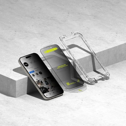 2 х Стъклен протектор със затъмняване на дисплей за Samsung Galaxy S25 от Ringke Easy Slide 2-Pack - Privacy