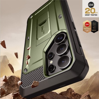 360 градусов кейс с щипка за колан за Samsung Galaxy S25 Ultra от Supcase Unicorn Beetle Pro 2-set - Guldan