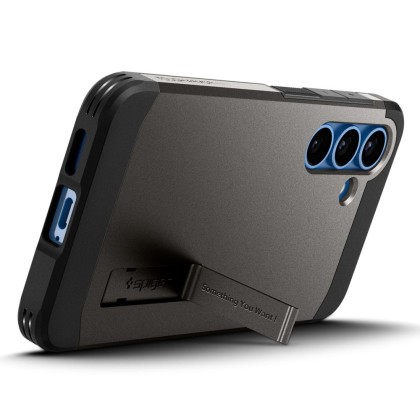 Удароустойчив, твърд кейс с MagSafe за Samsung Galaxy S25 от Spigen Tough Armor - Gunmetal
