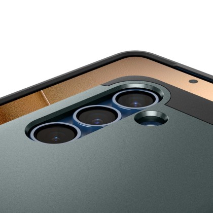 Удароустойчив, твърд кейс с MagSafe за Samsung Galaxy S25 от Spigen Tough Armor - Abyss Green