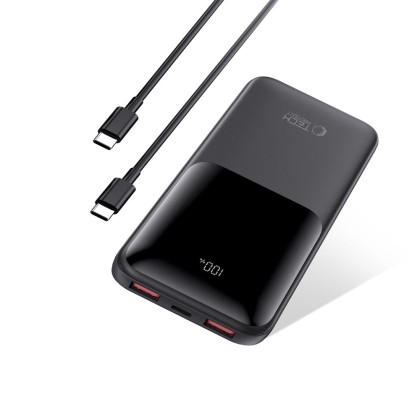 Преносима батерия Power Bank 10000Mah 22.5w от Tech-Protect PB01- Black
