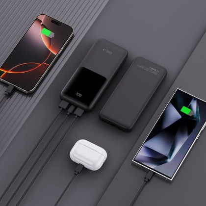 Преносима батерия Power Bank 10000Mah 22.5w от Tech-Protect PB01- Black