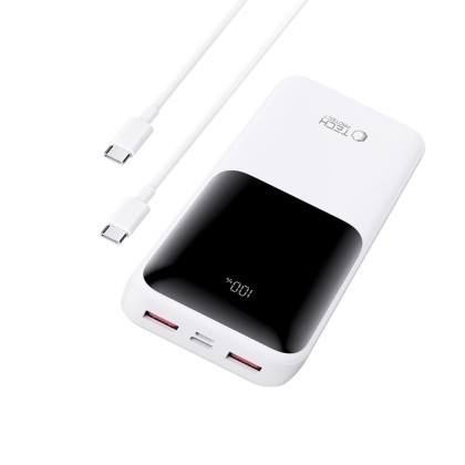 Преносима Батерия Pawer Bank 20000Mah 22.5W от Tech-Protect PB02 - White