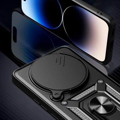 Удароустойчив калъф за Xiaomi Redmi Note 14 Pro+ Plus 5G от Tech-Protect CamShield Pro - Matte Black