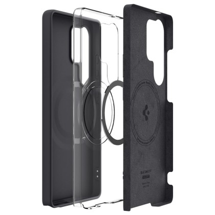 Силиконов кейс с МagSafe за Samsung Galaxy S25 Ultra от Spigen Fit - Black