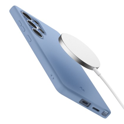 Силиконов кейс с МagSafe за Samsung Galaxy S25 Ultra от Spigen Fit - Sapphire Blue 